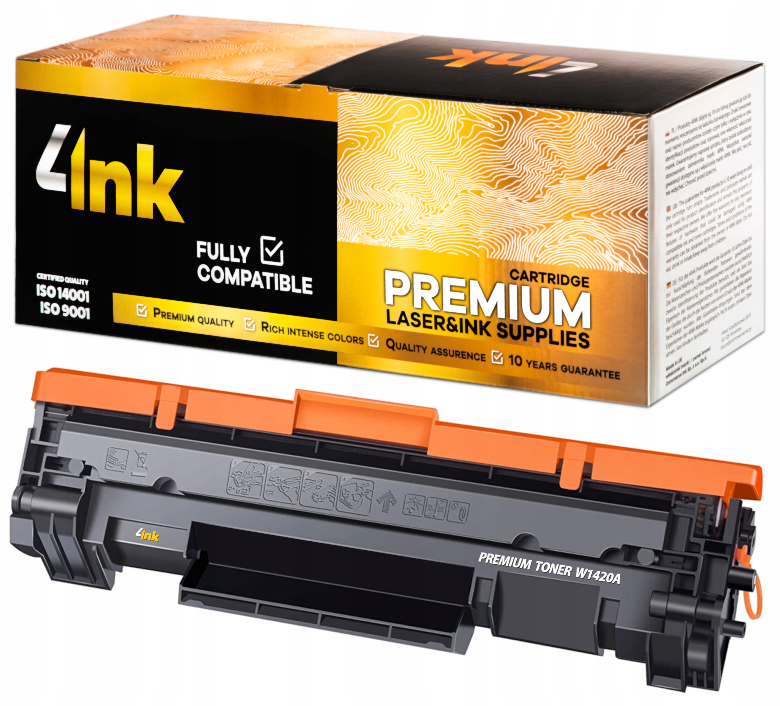 4INK toner pre HP W1420A-142A-pre-tlačiareň-M110-M140-Z-CHIP čierny (čierny)